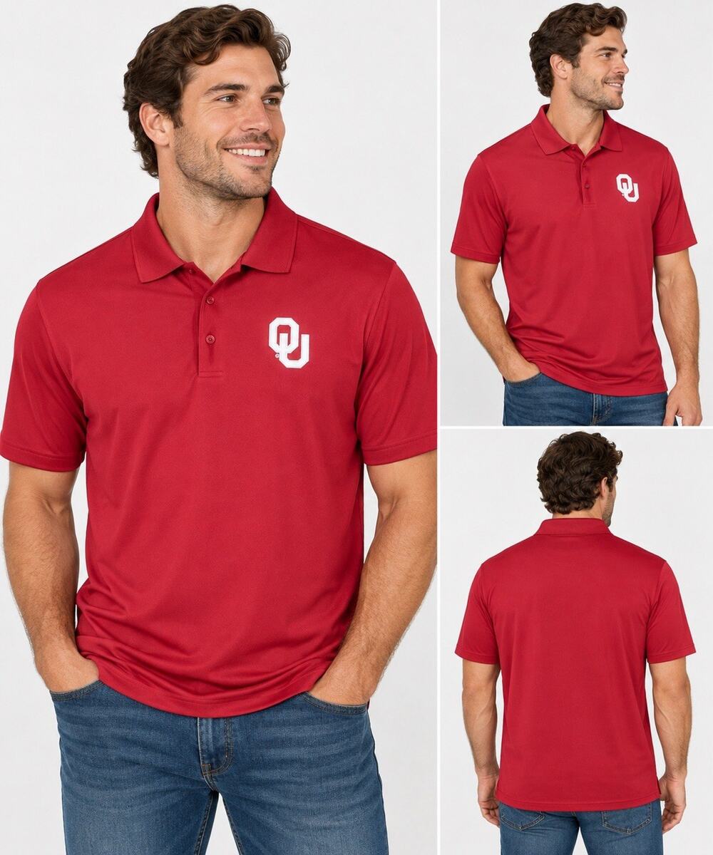 Antigua Oklahoma Sooners OU Men’s Polo Shirt Red Size XL NCAA